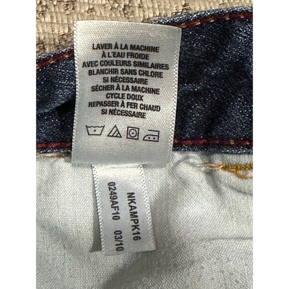 Aeropostale Capri Womens Jeans 9/10 Blue Dark Denim Flap Pockets Low Rise Pants - Picture 10 of 11